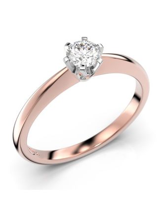 Festive Classic solitaire diamond ring 128-020-PV