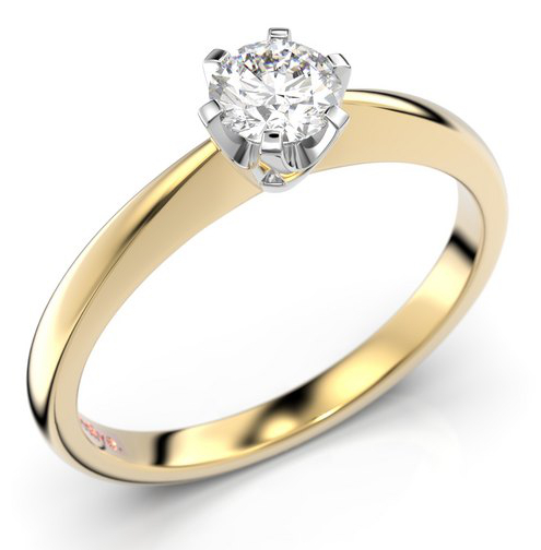 Festive Classic solitaire diamond ring 128-030-KV