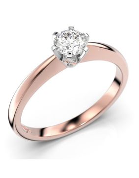 Festive Classic solitaire diamond ring 128-030-PV