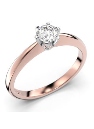 Festive Classic solitaire diamond ring 128-030-PV