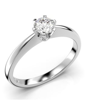 Festive Classic solitaire diamond ring 128-030-VK