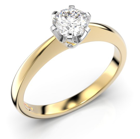 Festive Classic solitaire diamond ring 128-040-KV