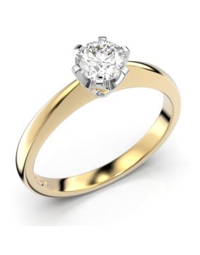 Festive Classic solitaire diamond ring 128-040-KV