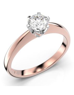 Festive Classic solitaire diamond ring 128-040-PV