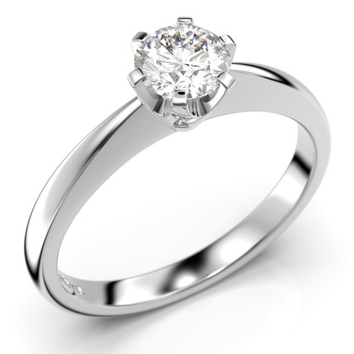 Festive Classic solitaire diamond ring 128-040-VK