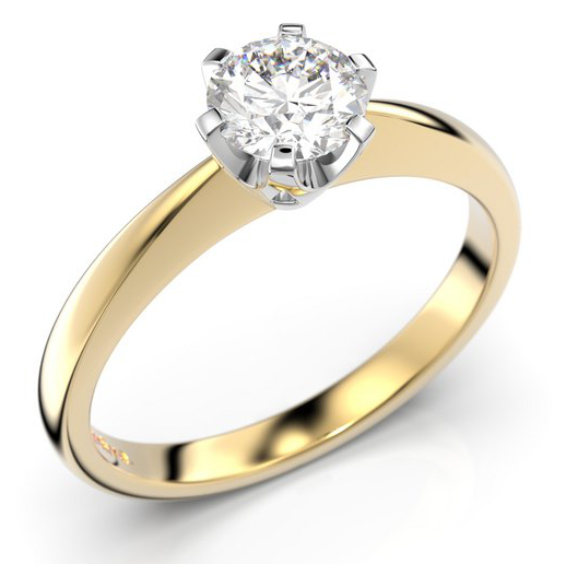 Festive Classic solitaire diamond ring 128-050-KV
