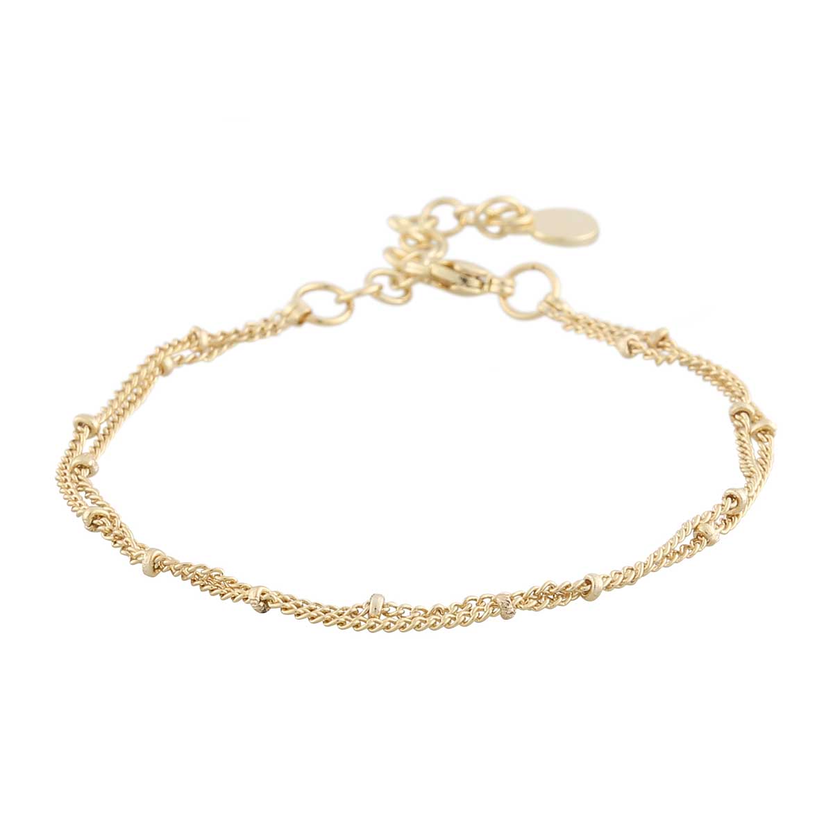 Snö of Sweden Amsterdam gold-plated double chain bracelet 1243-3100257