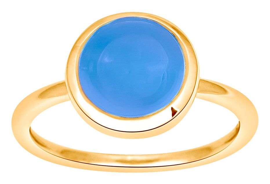Nordahl Jewellery SWEETS52 Ring Blue Chalcedony/Gold 129 005-3