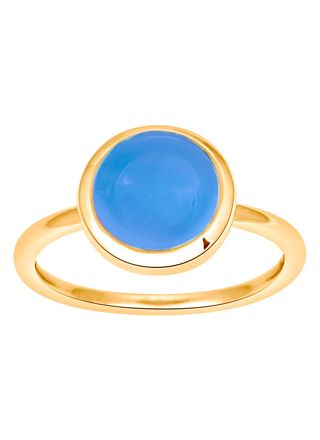 Nordahl Jewellery SWEETS52 Ring Blue Chalcedony/Gold 129 005-3