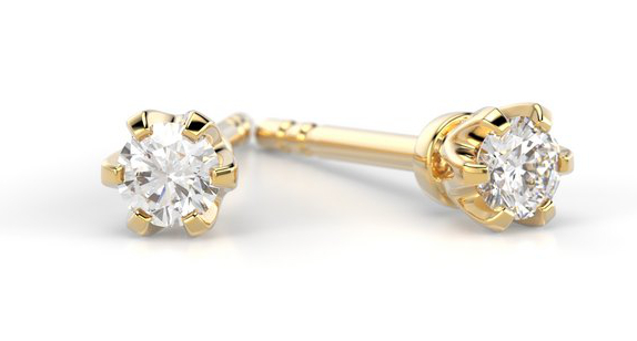 Festive Classic diamond earrings 129-010K-KK