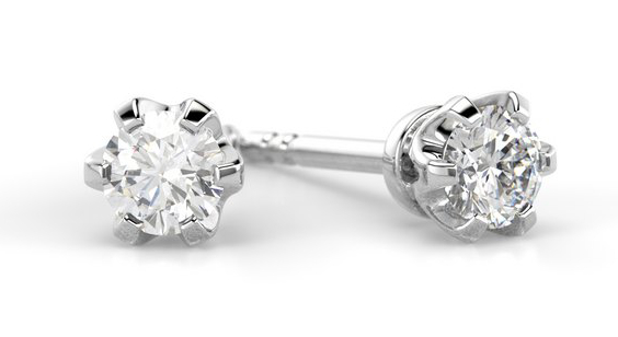 Festive Classic diamond earrings 129-020K-VK