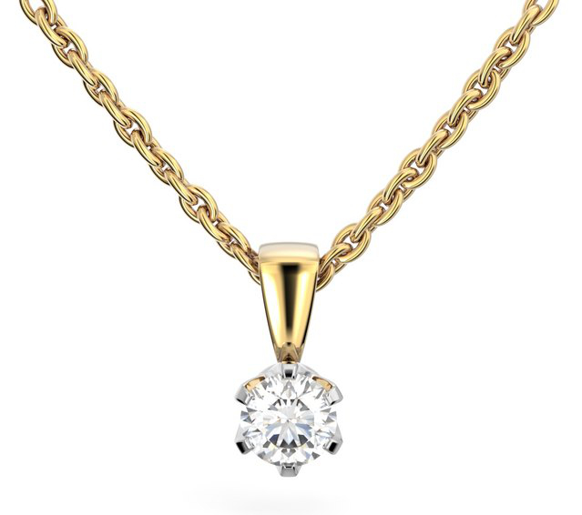 Festive Classic diamond pendant 129-045R-KV