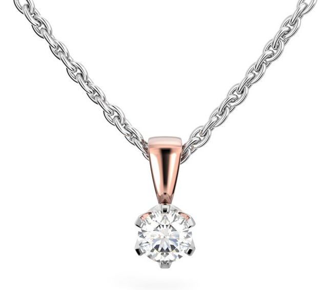 Festive Classic diamond pendant 129-045R-PV