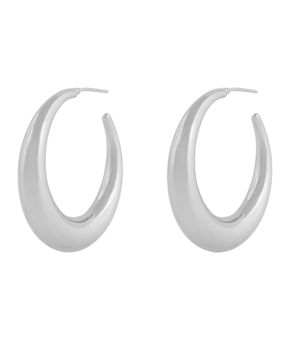 SNÖ Of Sweden Bella silver colored hoops 1309-6200 256-ONE