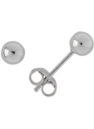 Silver Bar ball earrings 8 mm 1321