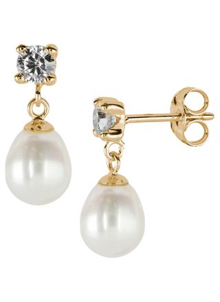 Kohinoor pearl earrings 133-17CZ-7