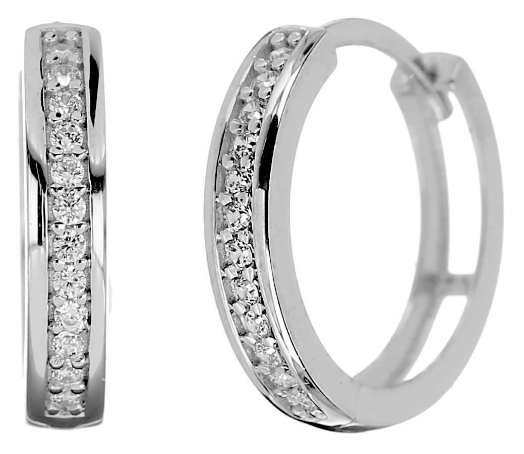 Kohinoor Hoops White Gold 133-8423V