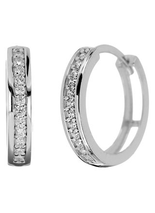 Kohinoor Hoops White Gold 133-8423V