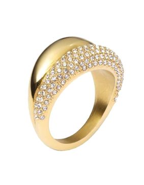 Mockberg Pavé daring gold-plated ring MB0209