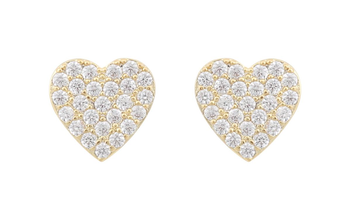 SNÖ of Sweden North gold colored heart earrings 1289-6300-251-ONE