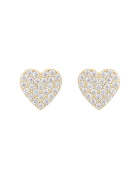 SNÖ of Sweden North gold colored heart earrings 1289-6300-251-ONE