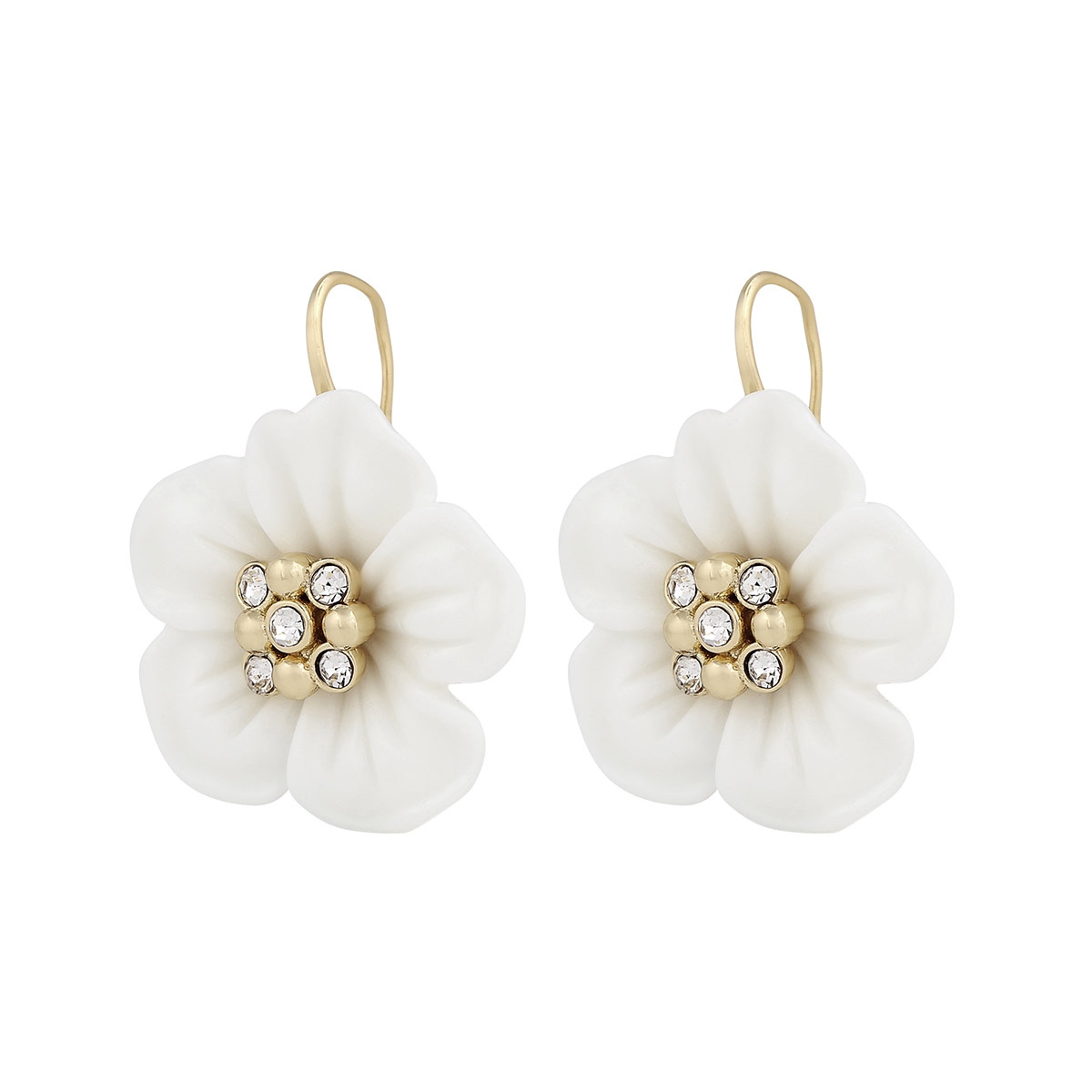 Snö of Sweden Florette gold plated earrings 30 mm 1398-6300362