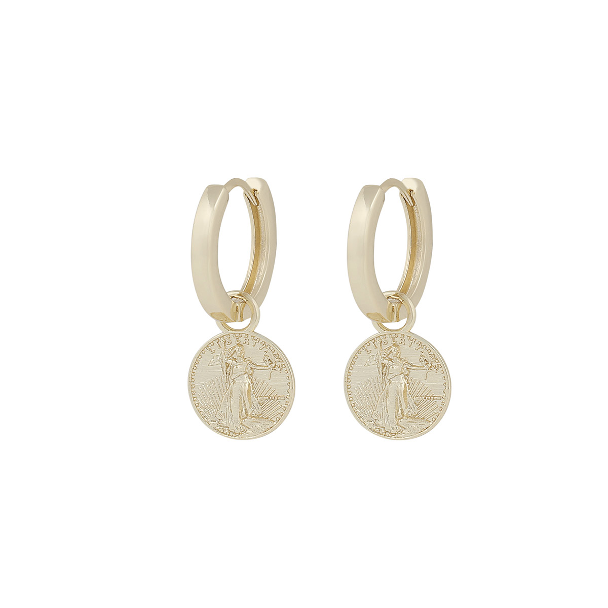 Snö of Sweden Rule gold plated earrings 25 mm 1401-6500257