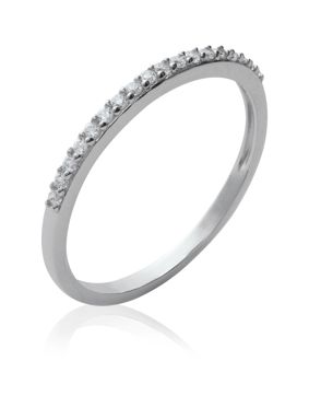 Lykka thin silver eternity band 1,5 mm