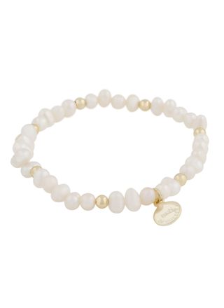 SNÖ of Sweden Julie gold joustava pearl bracelet 1311-3100362