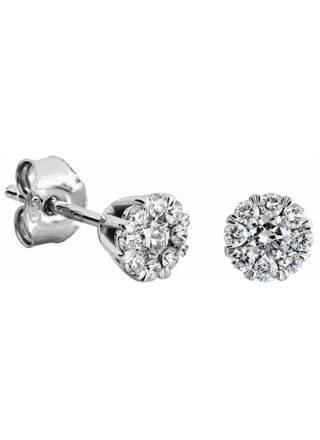 Kohinoor Dahlia white gold diamond earrings 143-232V-44