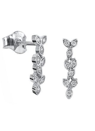 Kohinoor Swan white gold diamond earrings 143-433V-09