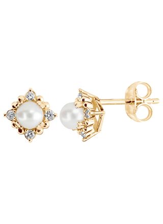 Kohinoor Celeste gold pearl earrings 143-440-08