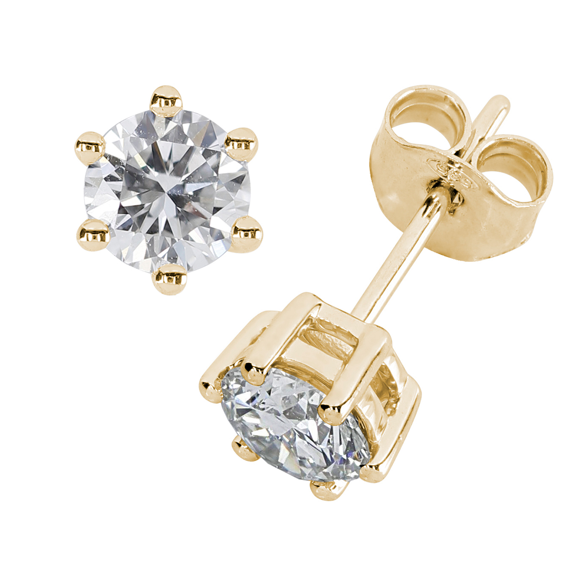 Kohinoor Theia gold diamond earrings 0.50 ct 143-460K-100L