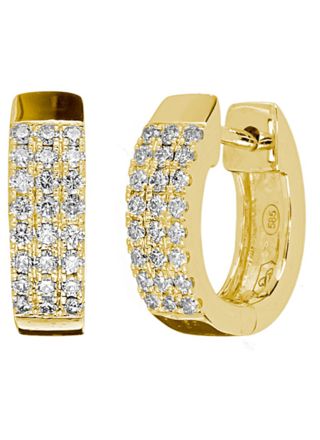 Kohinoor gold diamond hoops 143-9832