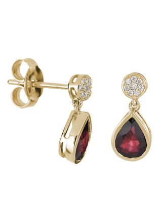 Kohinoor ruby diamond earrings 143-9833R