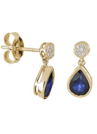 Kohinoor diamond earrings with sapphire 143-9833S