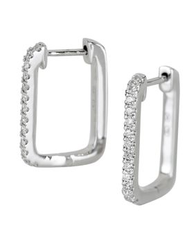 Kohinoor white gold diamond hoops 143-9852V