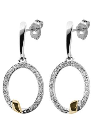 Kohinoor white gold diamond earrings 143-P3350V