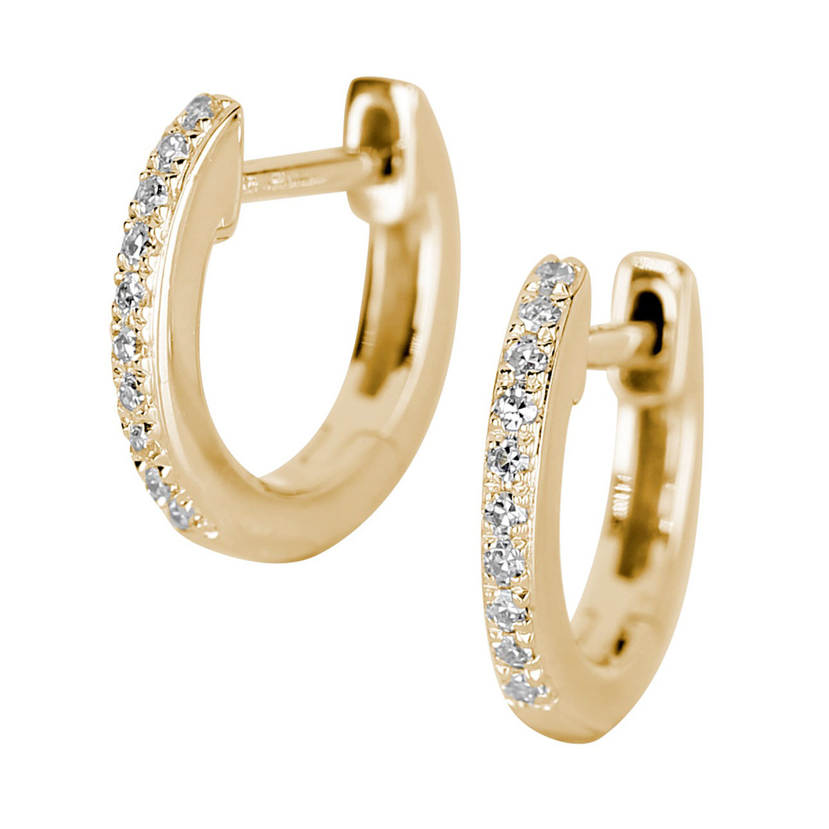 Kohinoor yellow gold diamond earrings 143-P4515
