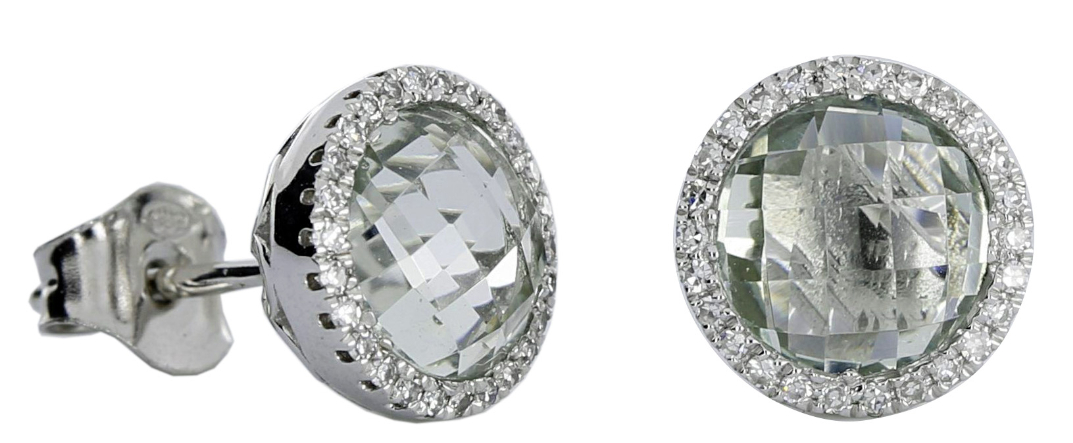 Kohinoor amethyst diamond earrings 143-P5773VAM