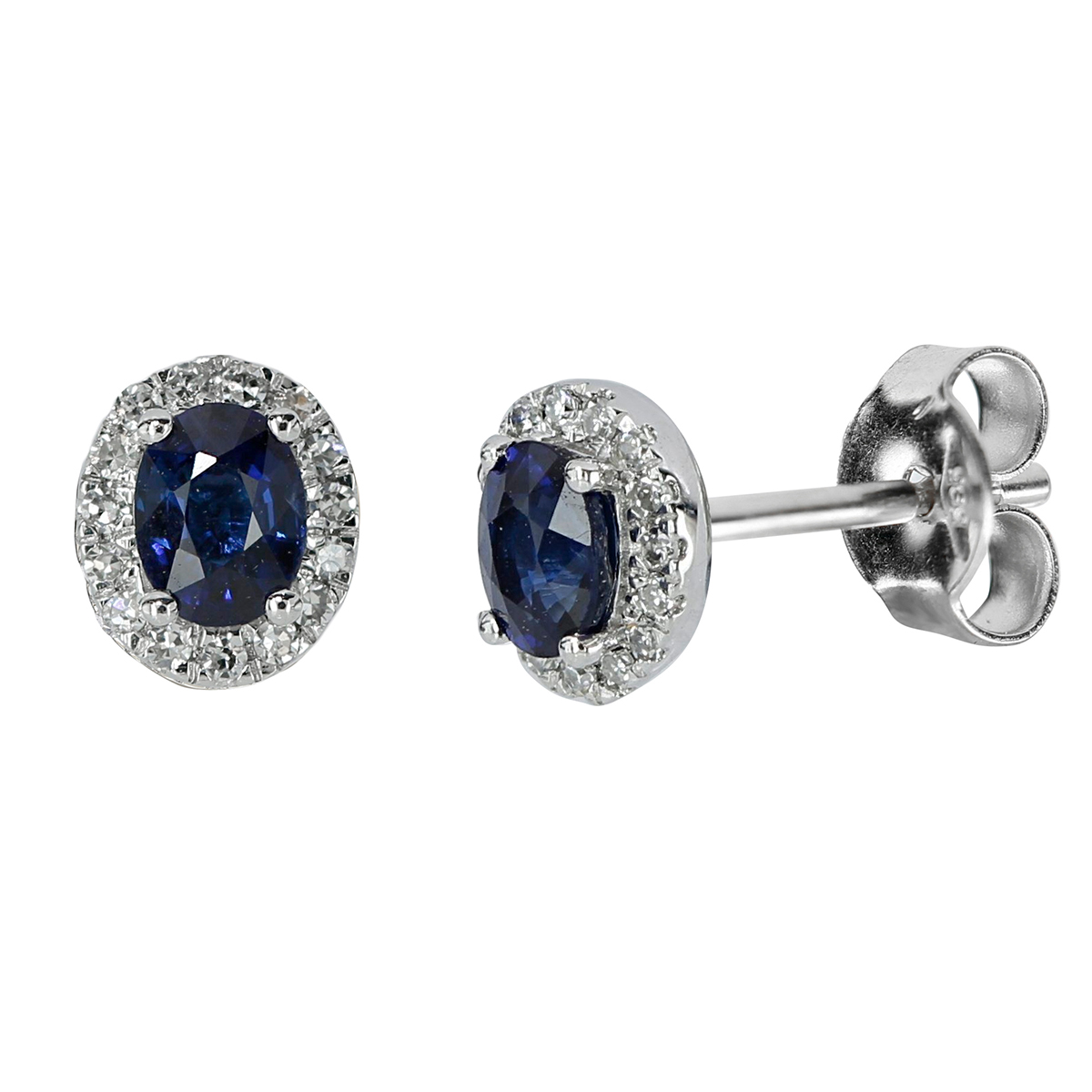 Kohinoor Diamond earrings with sapphires 143-P7303VS