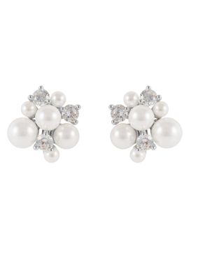SNÖ of Sweden Mayfair irregular pearl earrings s/white 1340-7100010