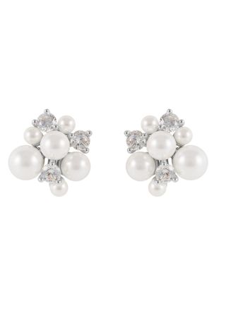 SNÖ of Sweden Mayfair irregular pearl earrings s/white 1340-7100010