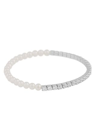 SNÖ of Sweden Mayfair pearl elastic bracelet s/white 1340-3400010
