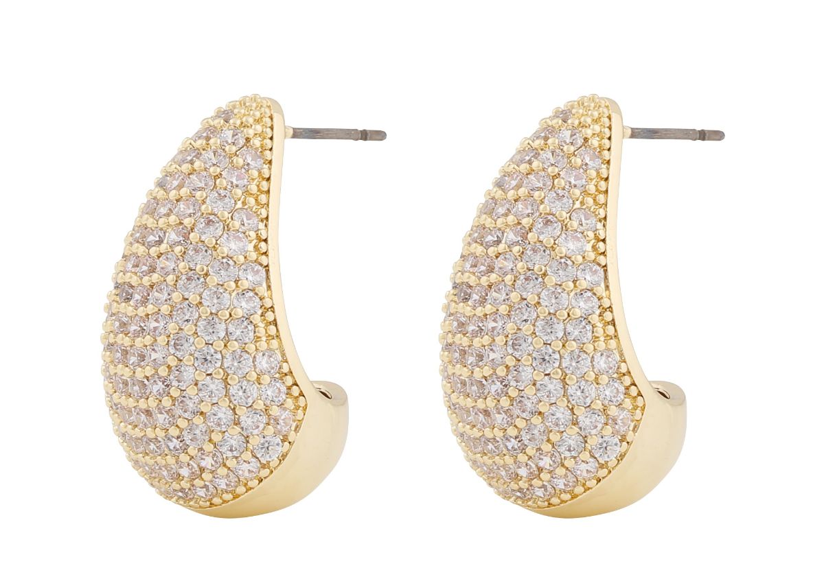 SNÖ of Sweden Naomi big drop earrings g/clear 1334-6100251