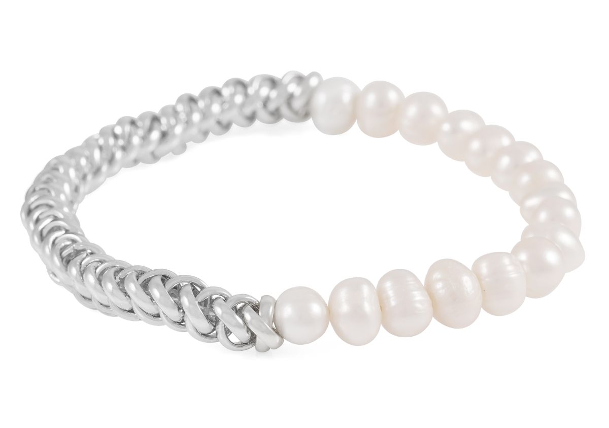 SNÖ of Sweden Soap elastic bracelet s/white 1339-3500010