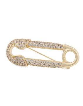 SNÖ of Sweden Stina safety pin brooch g/clear 1336-9300251