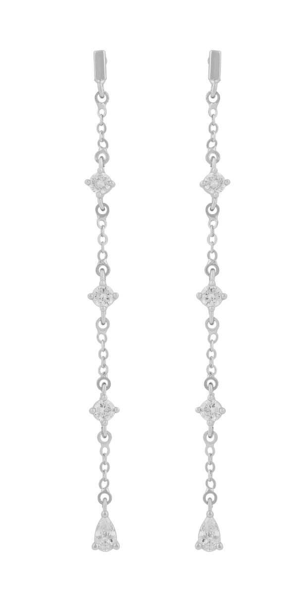 SNÖ of Sweden Trinnie chain earrings s/clear 1335-7000012