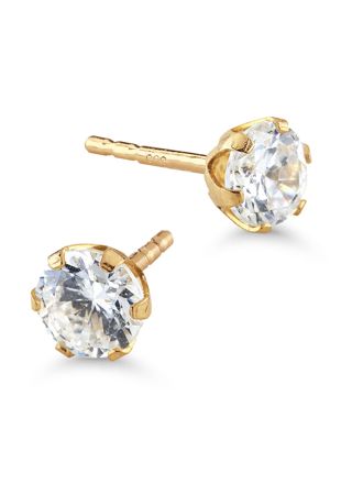 Goldearrings zircon 3 mm crown 148981Z