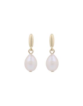 Snö of Sweden Hilma short gold-plated pearl earrings 20 mm 1342-6600362